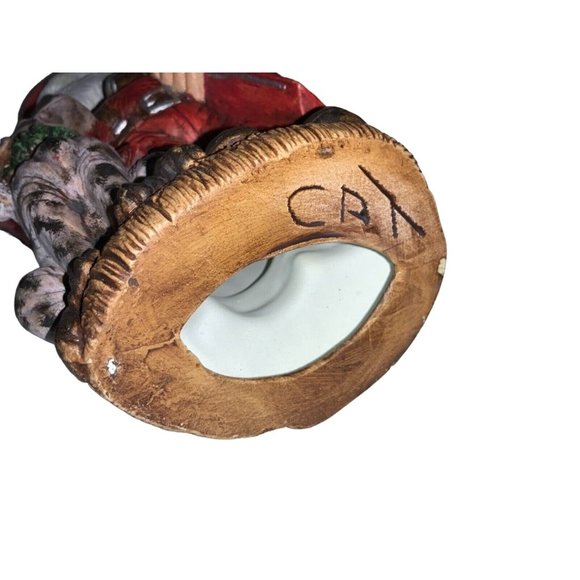 Santa Firefighter Fireman with  Dog Figurine-  9 inch Ceramic - Picture 6 of 7